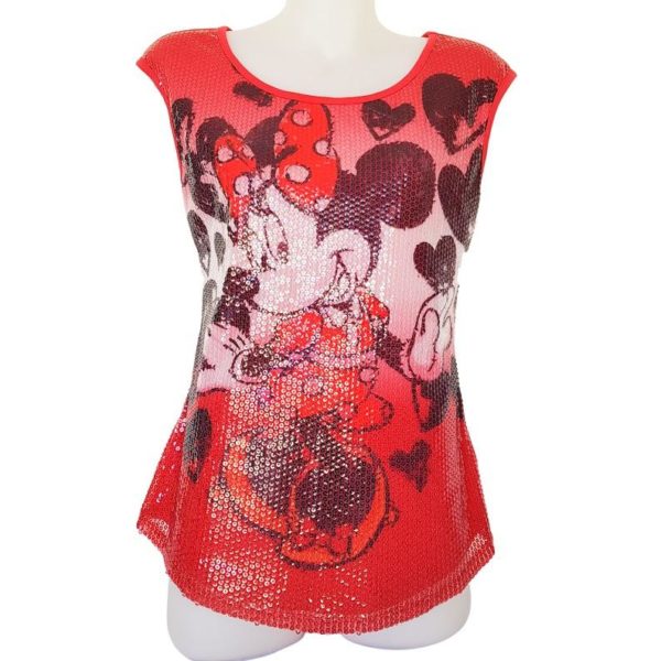 DISNEY Minnie Mouse Heart Red Sleeveless Top - 1000 Things Australia