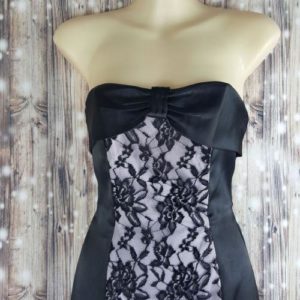 MISS ANNE Black & Pink Lace Strapless Cocktail Women's Dress - 1000 Things Australia