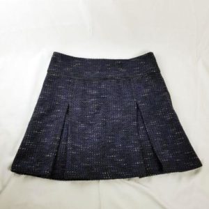 PORTMANS Dark Purple Pleated Knit Knee-length Women's Skirt - 1000 Things Australia