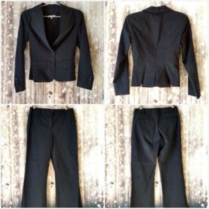 CUE 2 pcs. Black Pinstripe Women's Pants Suit - 1000 Things Australia