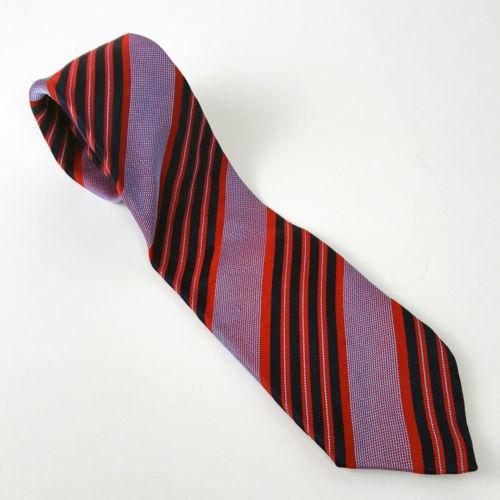 JEFF BANKS London Black Red Stripe Silk Neck Tie - 1000 Things Australia