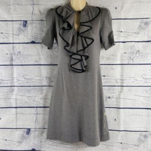 REVIEW Grey Keyhole Neckline Short Sleeve Women's Dress - 1000 Things Australia