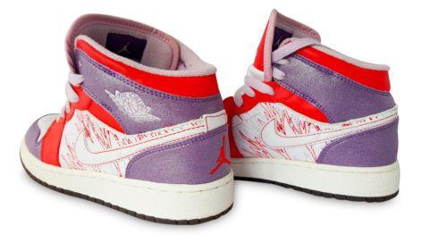 NIKE Violet/Sunburst White Girls Jordan Premium Sneakers - Thriftd ...
