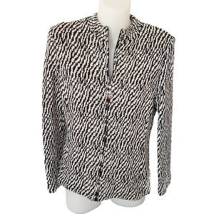 Designer Black & White Zebra Print Knitted Wool Jacket - 1000 Things Australia