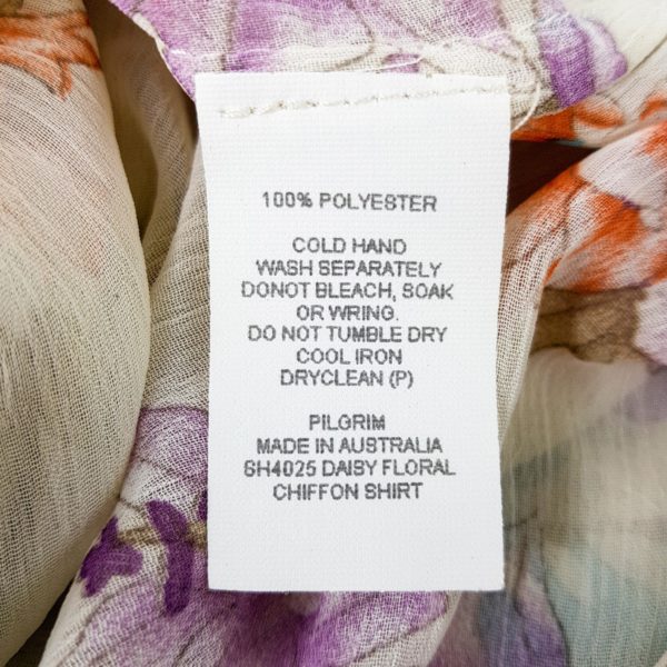 PILGRIM Daisy Floral Blouse Women's Ruffled Pleated Short Sleeve Chiffon Top - 1000 Things Australia