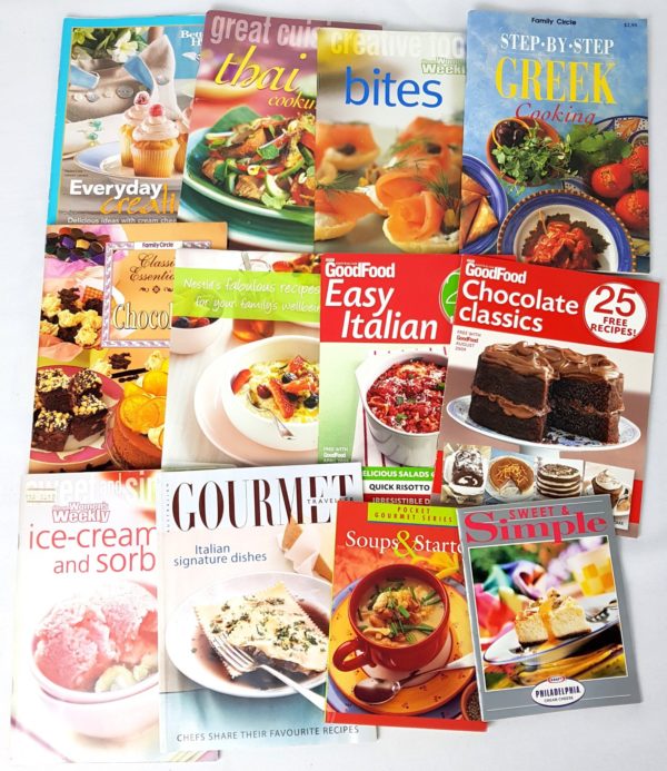 Lot of 12 Cooking & Baking Recipe Low-Fat Desserts Books - 1000 Things Australia
