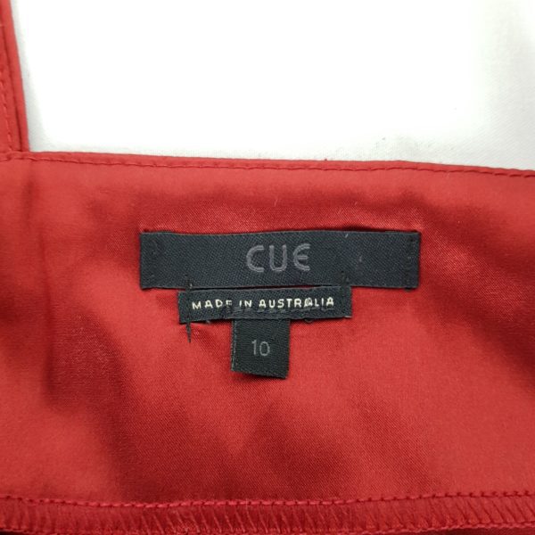 CUE Satin Red Wide & Thin Strap Blouse Top - 1000 Things Australia
