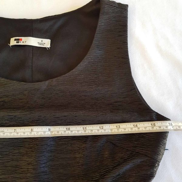 TEMT Little Black Dress Sleeveless Women's A-Line Removable Gold Belt Side Zip