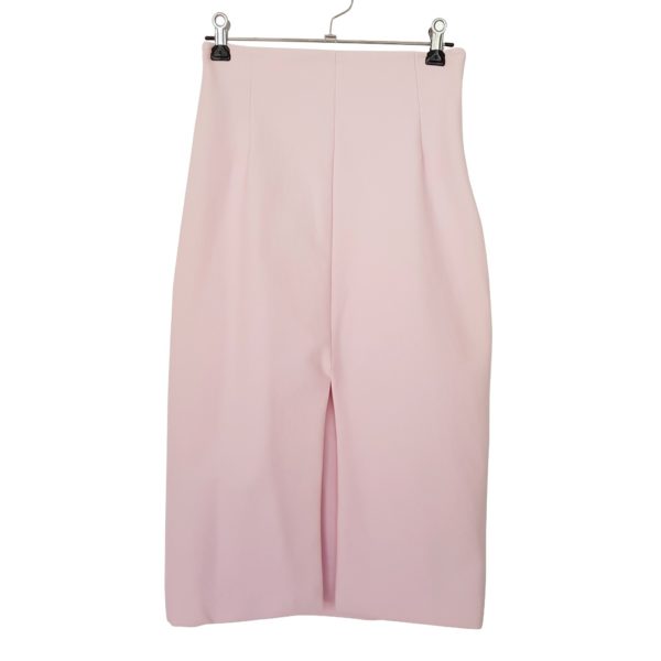 KOOKAI Light Pink High Waist Women's Pencil Straight Midi Skirt Zip Fly Size 36