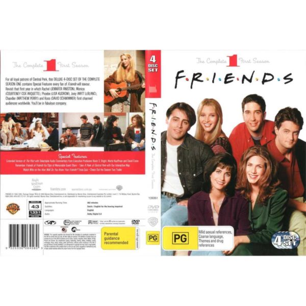 Friends : Season 1 (DVD, 2009, 4-Disc Set) Region 4 VGC - 1000 Things Australia