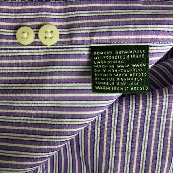 LAUREN By Ralph Lauren Purple Striped Polo Shirt - 1000 Things Australia