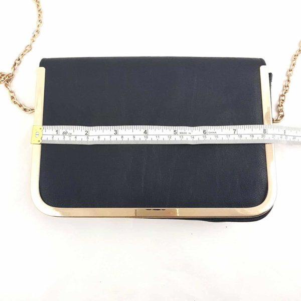 Valleygirl Black & Gold Clutch Shoulder Bag - 1000 Things Australia