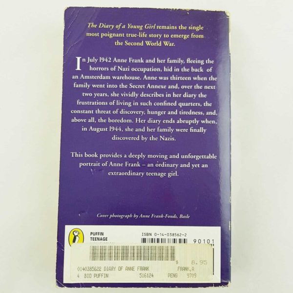 The Diary of A Young Girl by Anne Frank (Definitive Edition, Paperback, 1997) Book - 1000 Things Australia