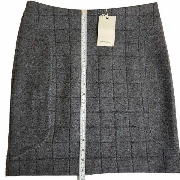COUNTRY ROAD Charcoal Grey Wool A-Line Skirt - 1000 Things Australia