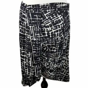 PORTMANS Black White Skirt Geometric Asymmetrical Women's Plus Work Office Wear - 1000 Things Australia