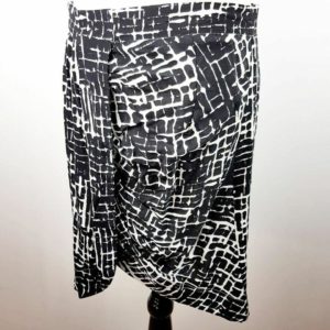 PORTMANS Black White Skirt Geometric Asymmetrical Women's Plus Work Office Wear - 1000 Things Australia