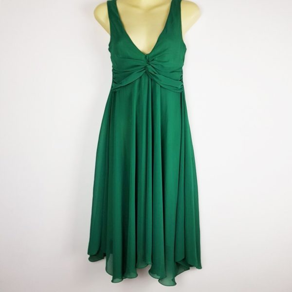 PORTMANS Emerald Green Plunging Neckline Fit & Flare Women's Formal Party Dress - 1000 Things Australia