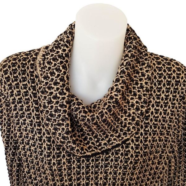 JONES NEW YORK Petite Black & Gold Knitted Sweater - 1000 Things Australia