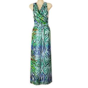 PORTMANS Green Tropical Snake Print Sleeveless Maxi Summer Casual Dress Women's - 1000 Things Australia