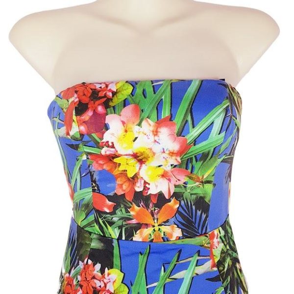 FOREVER NEW Multi-Coloured Floral Strapless Dress - 1000 Things Australia