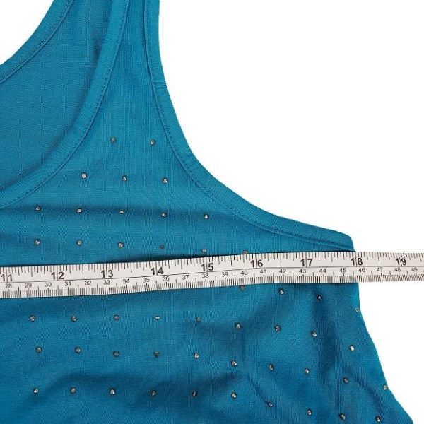 TEASEL Blue Sleeveless Sequined Blouse Crop Top Summer Beach Party Ladies Wear - 1000 Things Australia