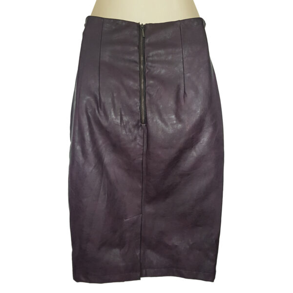 Sheike How To Love Me Longer Purple PU Leather Pencil Skirt Size 8 S 20220811 153305