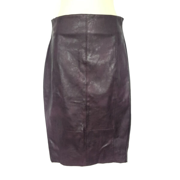 Sheike How To Love Me Longer Purple PU Leather Pencil Skirt Size 8 S