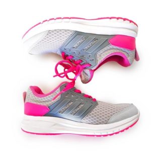 adidas pink grey athletic shoes 582368