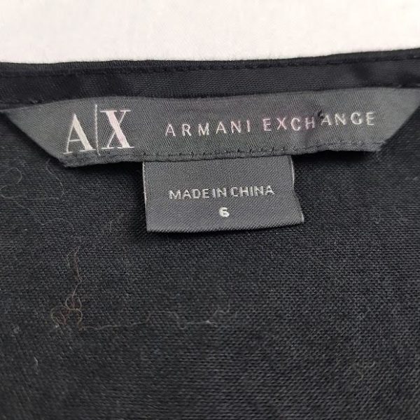 armani exchange black midi a line dress 816941