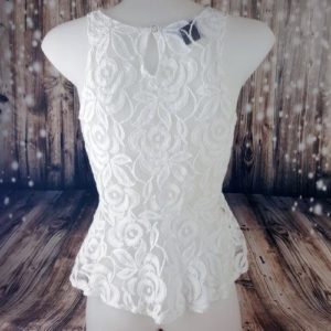 asos petite white peplum lace blouse 710157