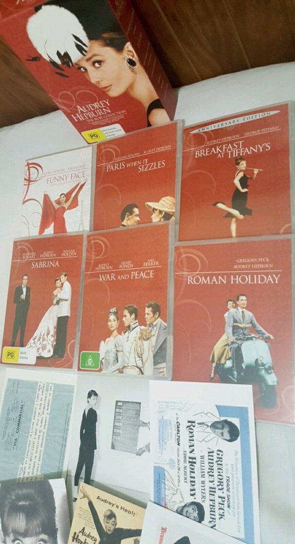 audrey hepburn the ruby collection deluxe 6 disc dvd gift set region 4 pal 101932