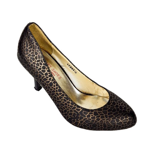 black gold animal print stilettos shoes 758958