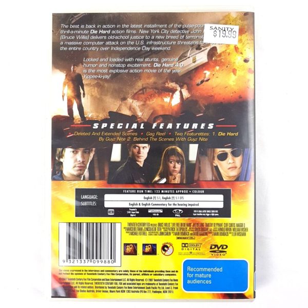 BRUCE WILLIS Die Hard 4.0 Uncut Version DVD Region 4 PAL Action Movie Maggie Q - 1000 Things Australia