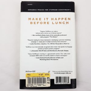 Make it Happen Before Lunch Getting Business Results Stephan Schiffman Hardback - 1000 Things Australia