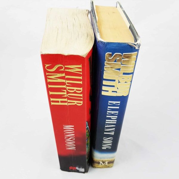 Vintage Wilbur Smith Monsoon and Elephant Song Bundle Hardcover and Paperback - 1000 Things Australia
