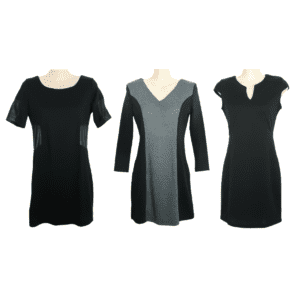 3pcs Lot Workwear Office Business Black Grey Sheath Dress Size 8 S