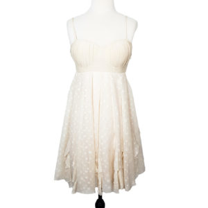 Wish Australia Silk Beige Spaghetti Strap Layered Mini Dress 10 M