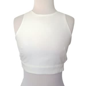 Casual White Sleeveless Halter Neck Crop Top Size XS 6