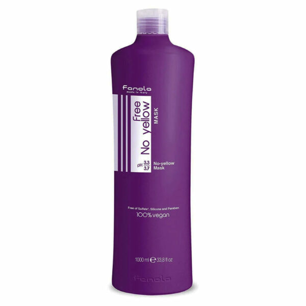 Fanola No Yellow Purple Conditioner Mask 100% Vegan Hair Care Treatment 1000ml 1 Litre